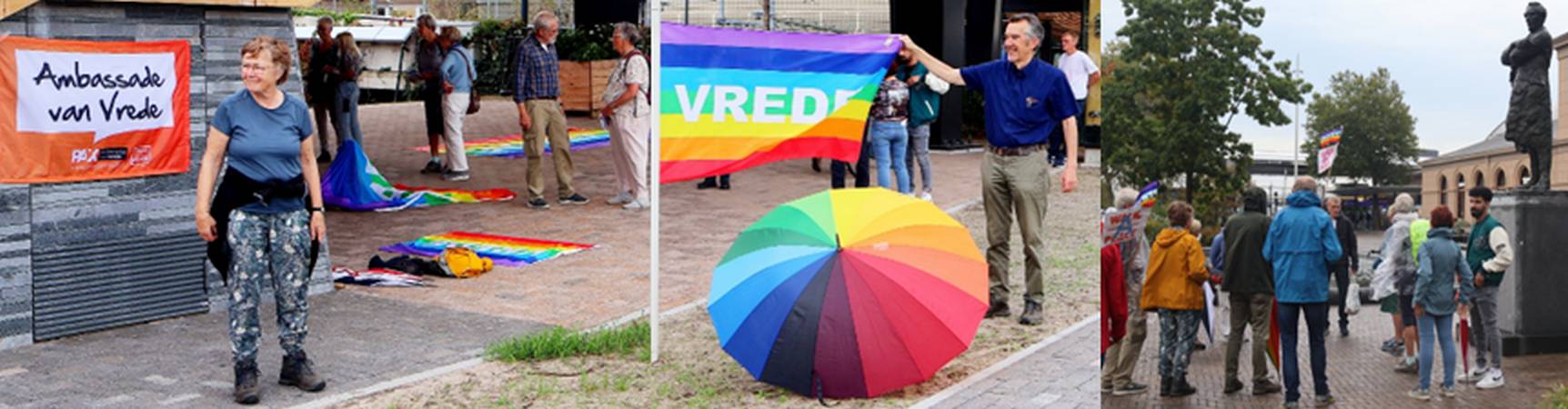 Walk of Peace 2025 bij standbeeld van Thorbean de slavernij