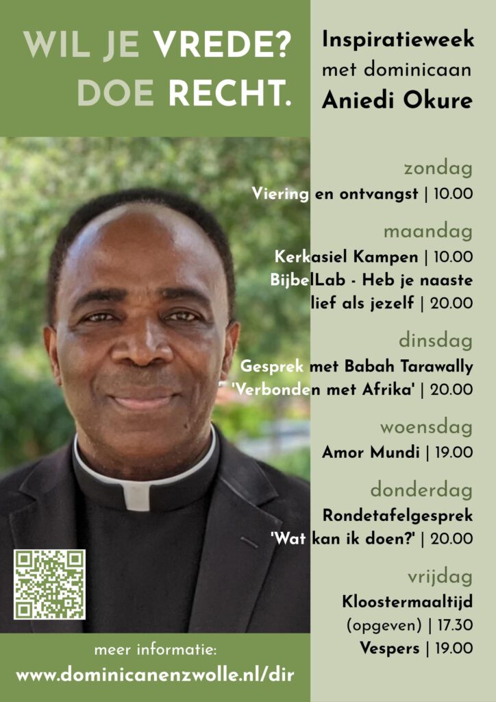 Programma van de Dominicanen in Zwolle in de Vredesweek 1